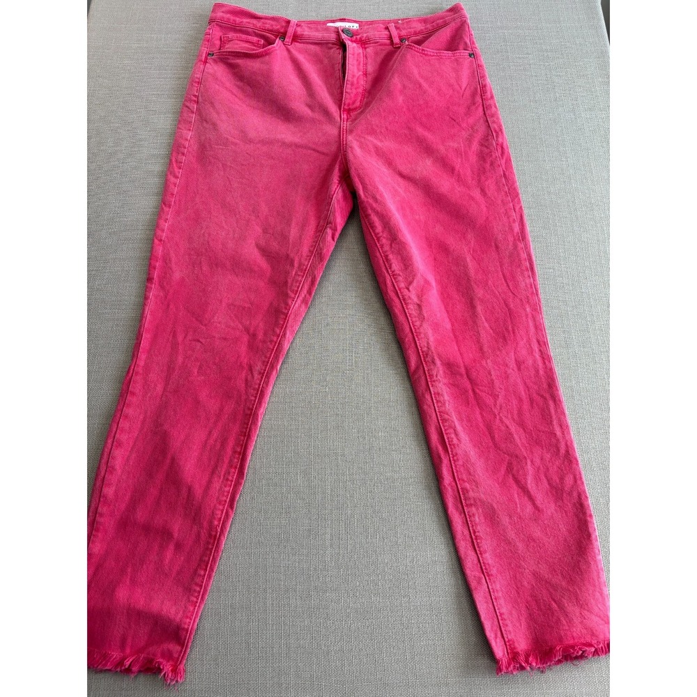 Loft Made and Loved Women's Red Slim Pocket High Waist Skinny Jeans Size 31 12